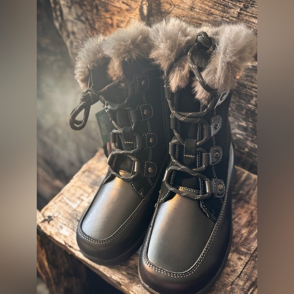 NWT Women's Dulcie Leather Suede Scotchgard Treated Mid-Calf Boot Black Size 6.5 - Picture 10 of 10